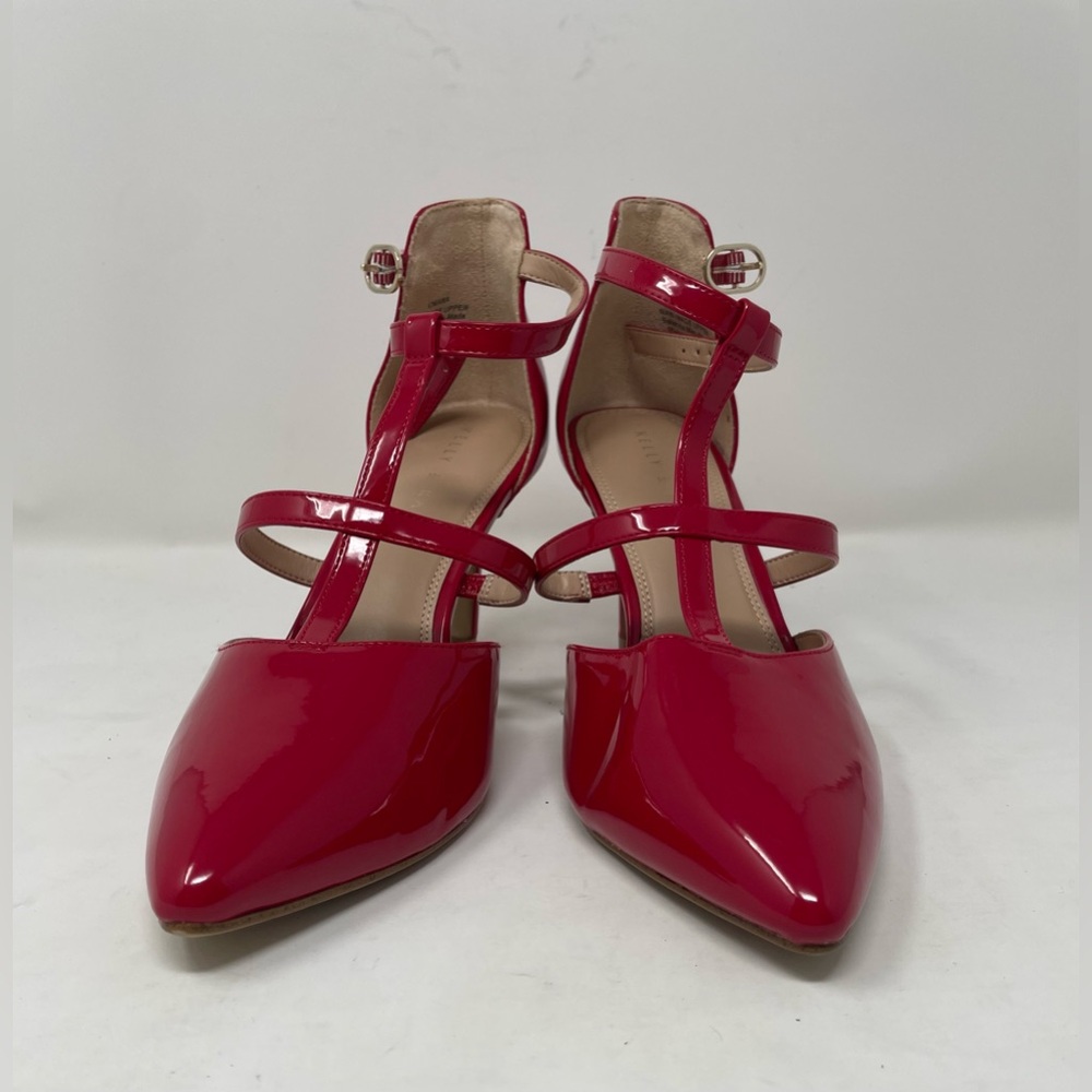 New Kelly Katie Red Women Heels Shoes Size 8.5 - Picture 2 of 7